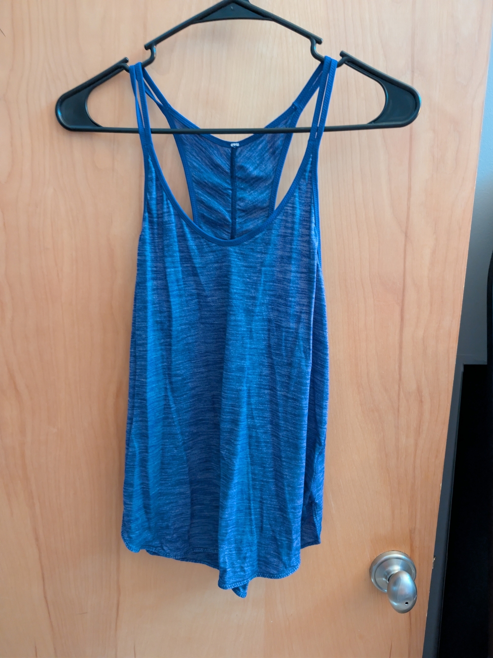 lululemon athletica Blue Heathered Racerback Tank